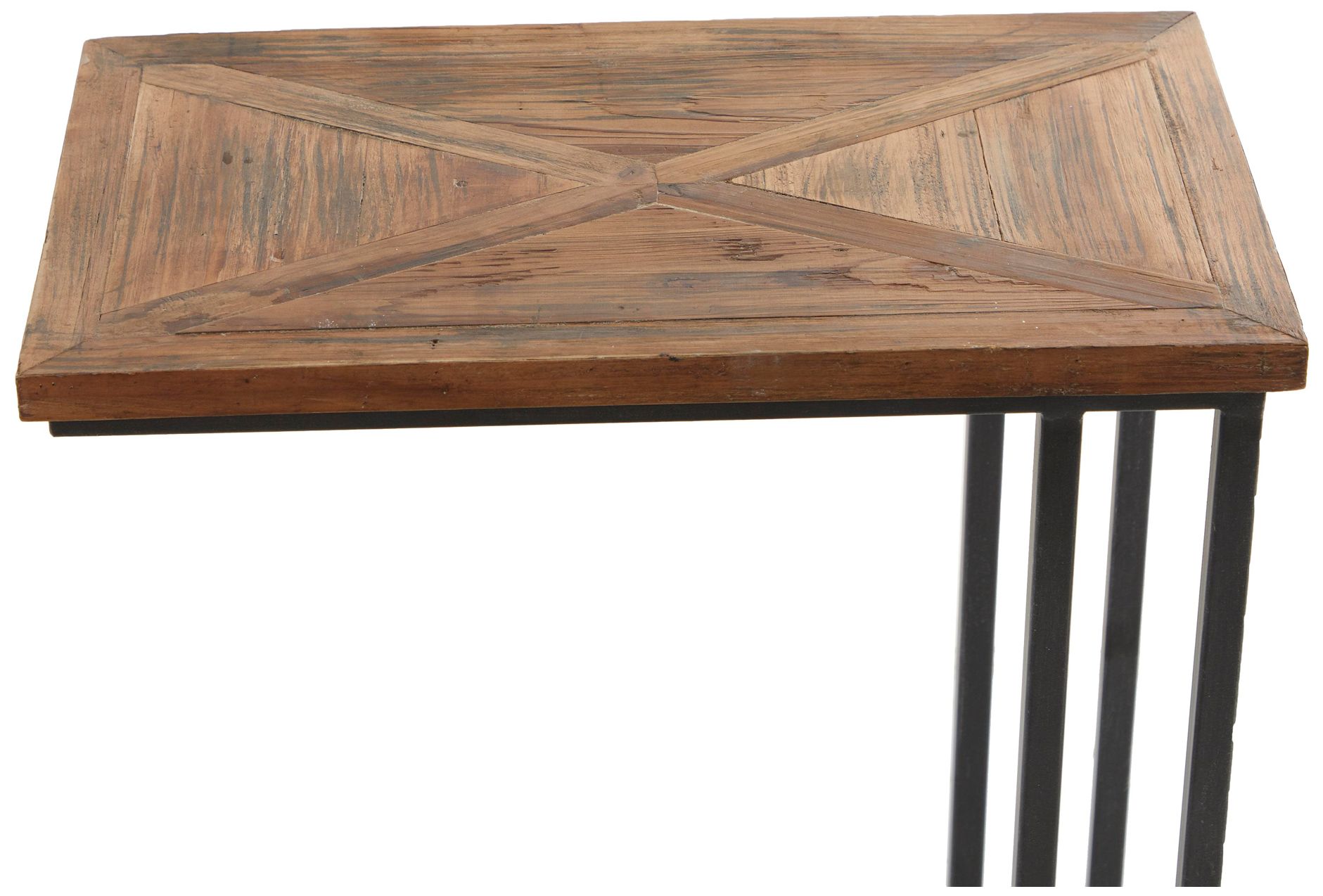 Image 2 Black Metal Rustic Accent Table, 19" x 11" x 26" more views