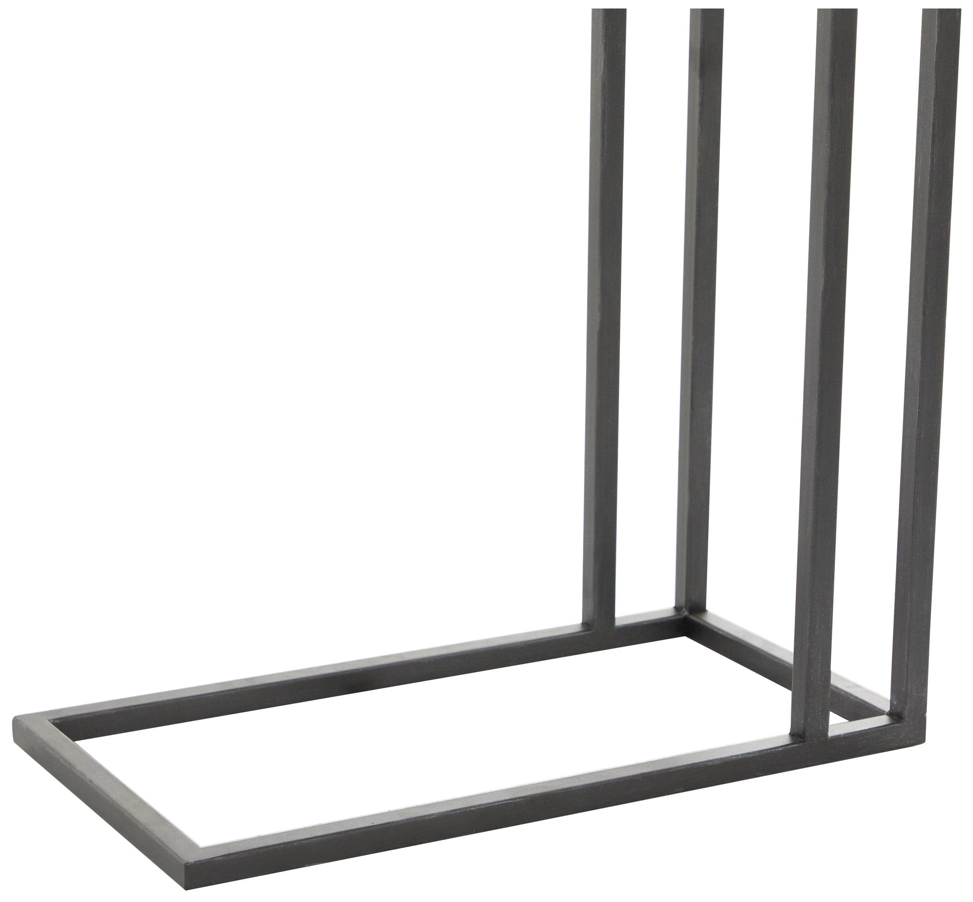 Image 3 Black Metal Rustic Accent Table, 19" x 11" x 26" more views