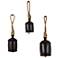 Black Metal Rustic Decorative Cow Bells, S/3 4", 3", 2"H