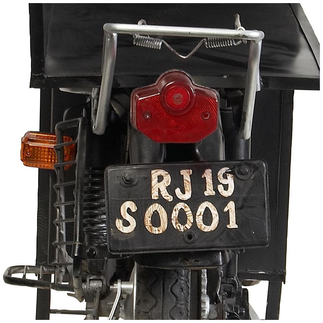 Image 3 Black Metal Rustic Motorcycle Bar, 105" x 18" x 38" more views
