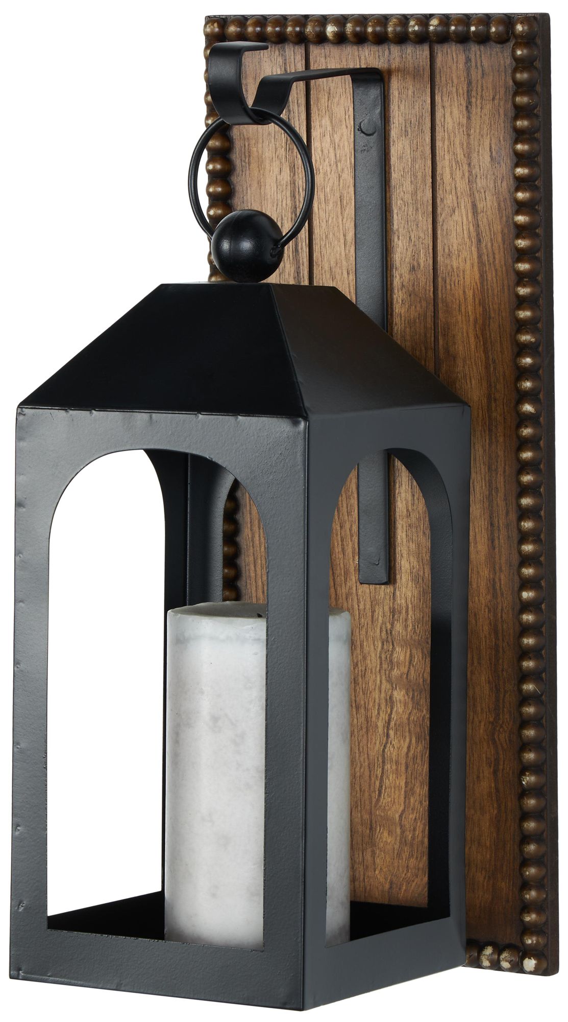 Image 2 Black Metal Rustic Wall Sconce, 6" x 6" x 16"