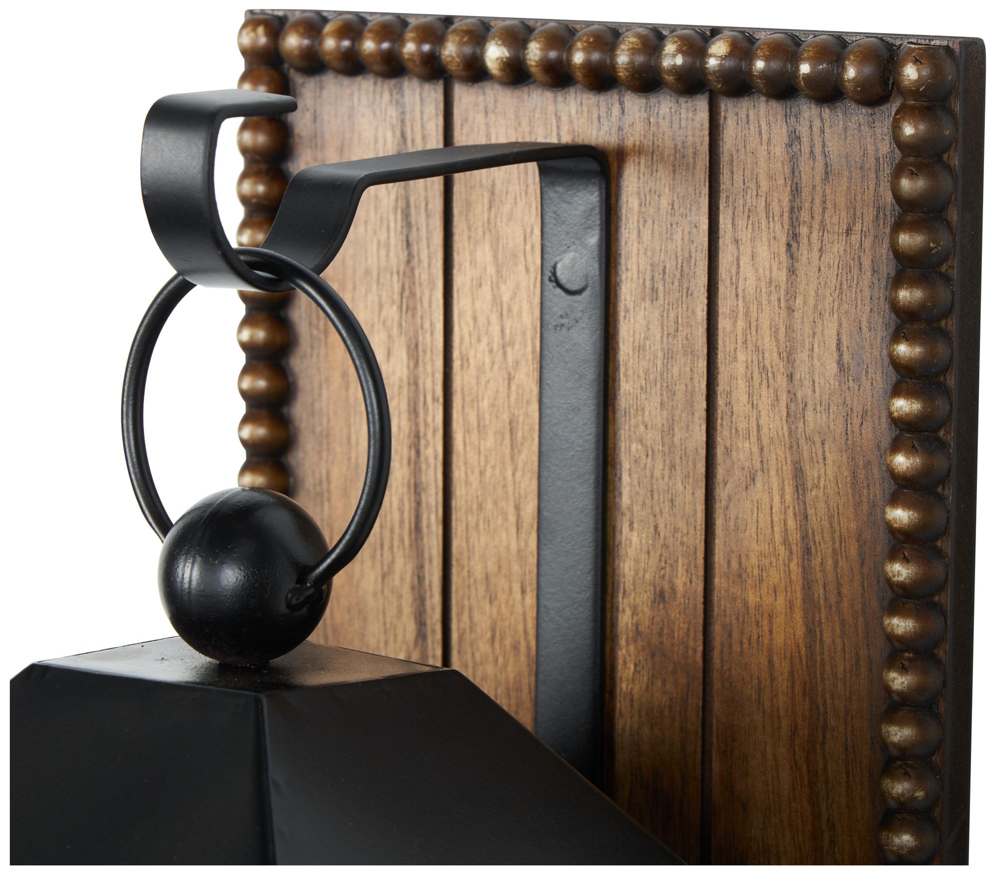 Image 3 Black Metal Rustic Wall Sconce, 6" x 6" x 16" more views