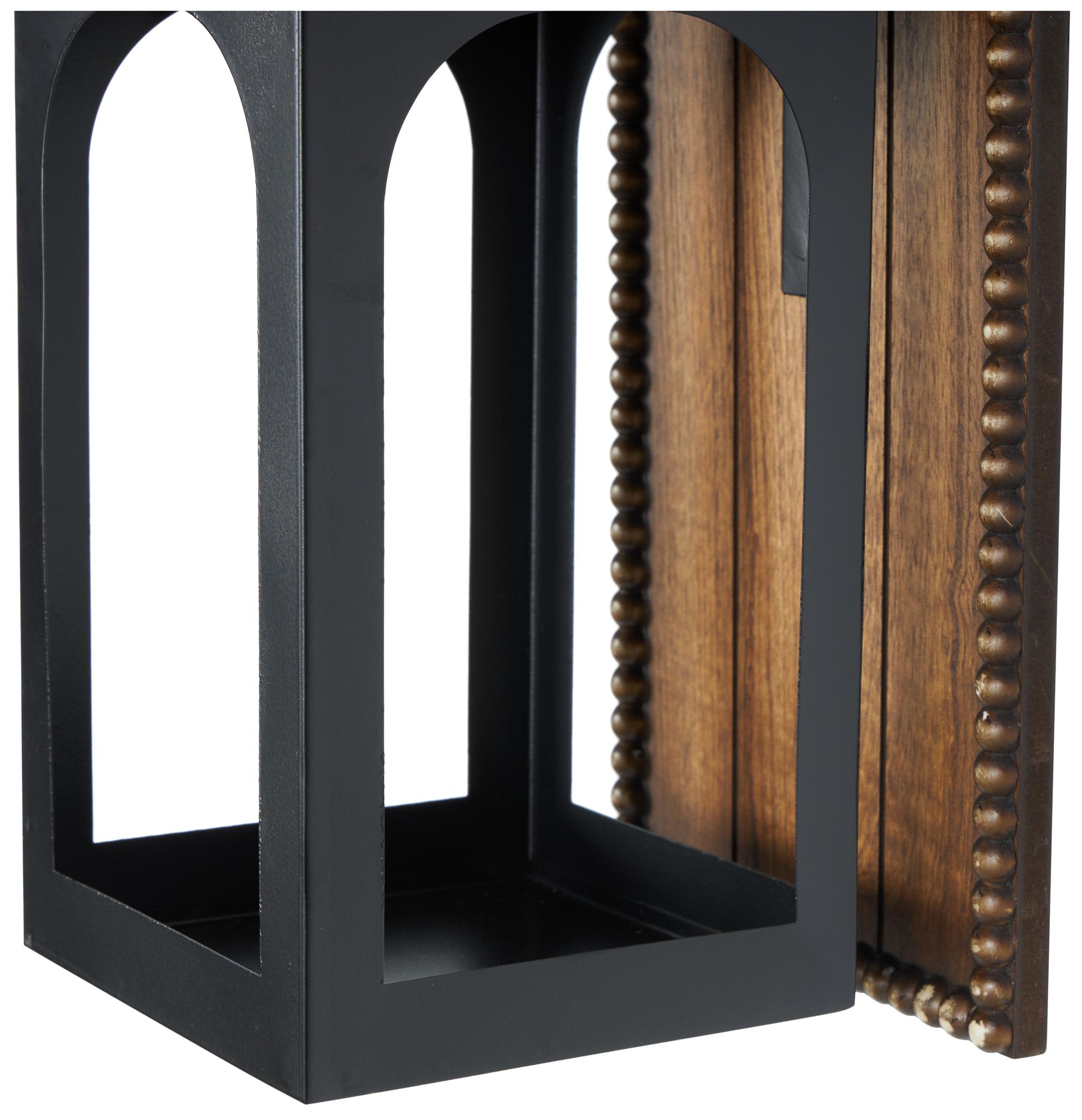 Image 4 Black Metal Rustic Wall Sconce, 6" x 6" x 16" more views