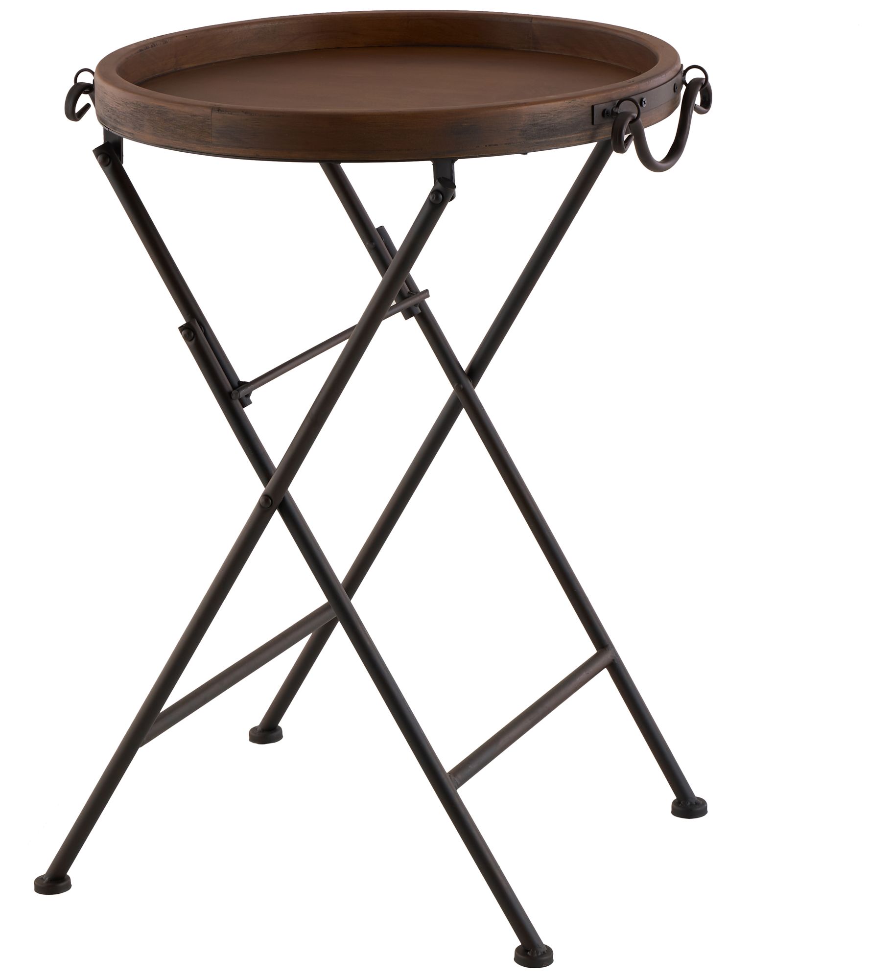 Image 2 Black Metal Traditional Accent Table, 20" x 20" x 28"