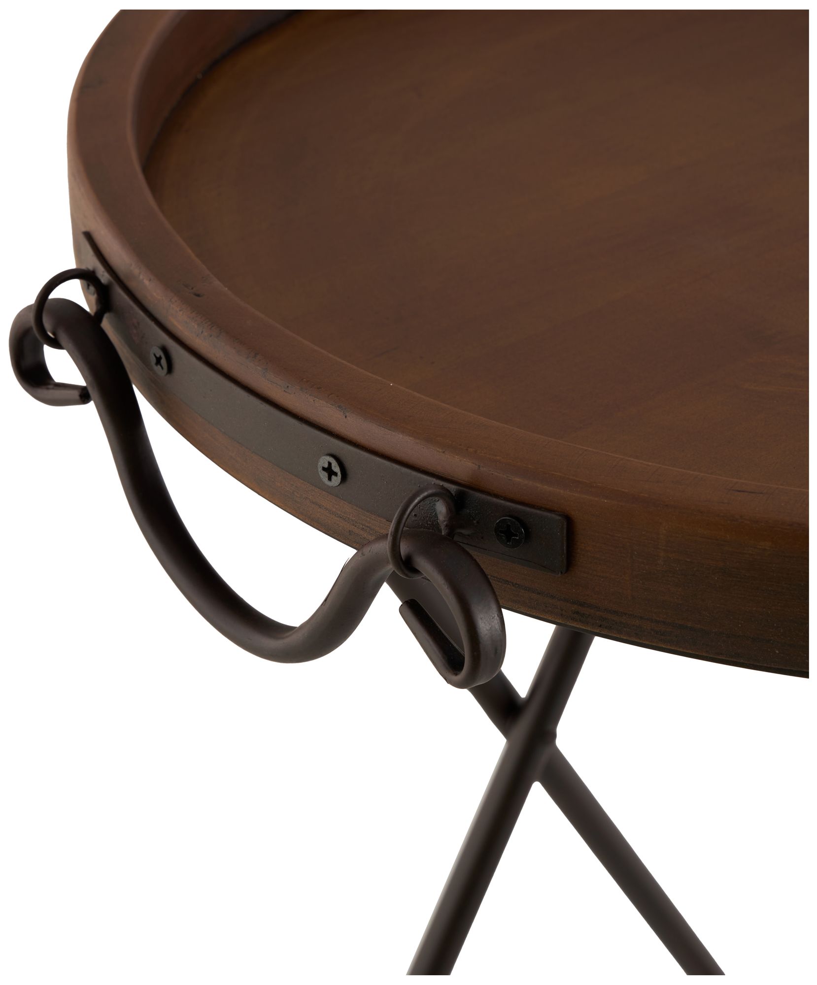 Image 4 Black Metal Traditional Accent Table, 20" x 20" x 28" more views