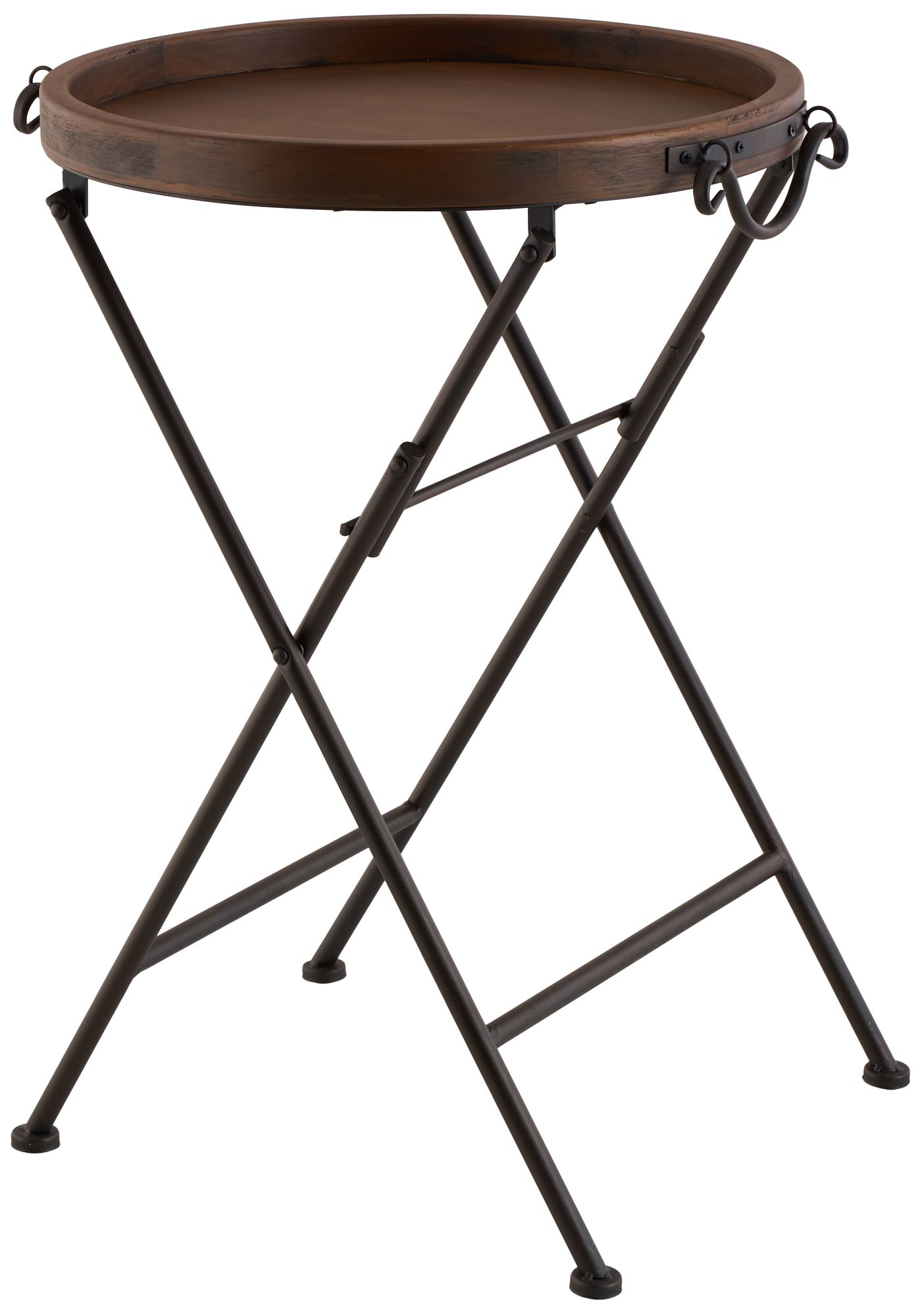 Image 5 Black Metal Traditional Accent Table, 20" x 20" x 28" more views