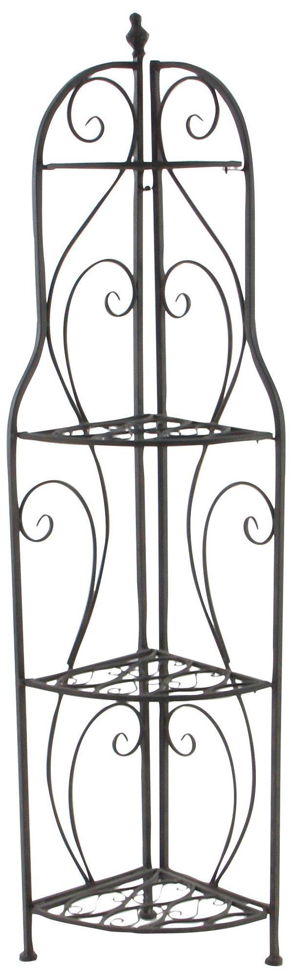 Image 6 Black Metal Traditional Bakers Rack, 17" x 11" x 60" more views