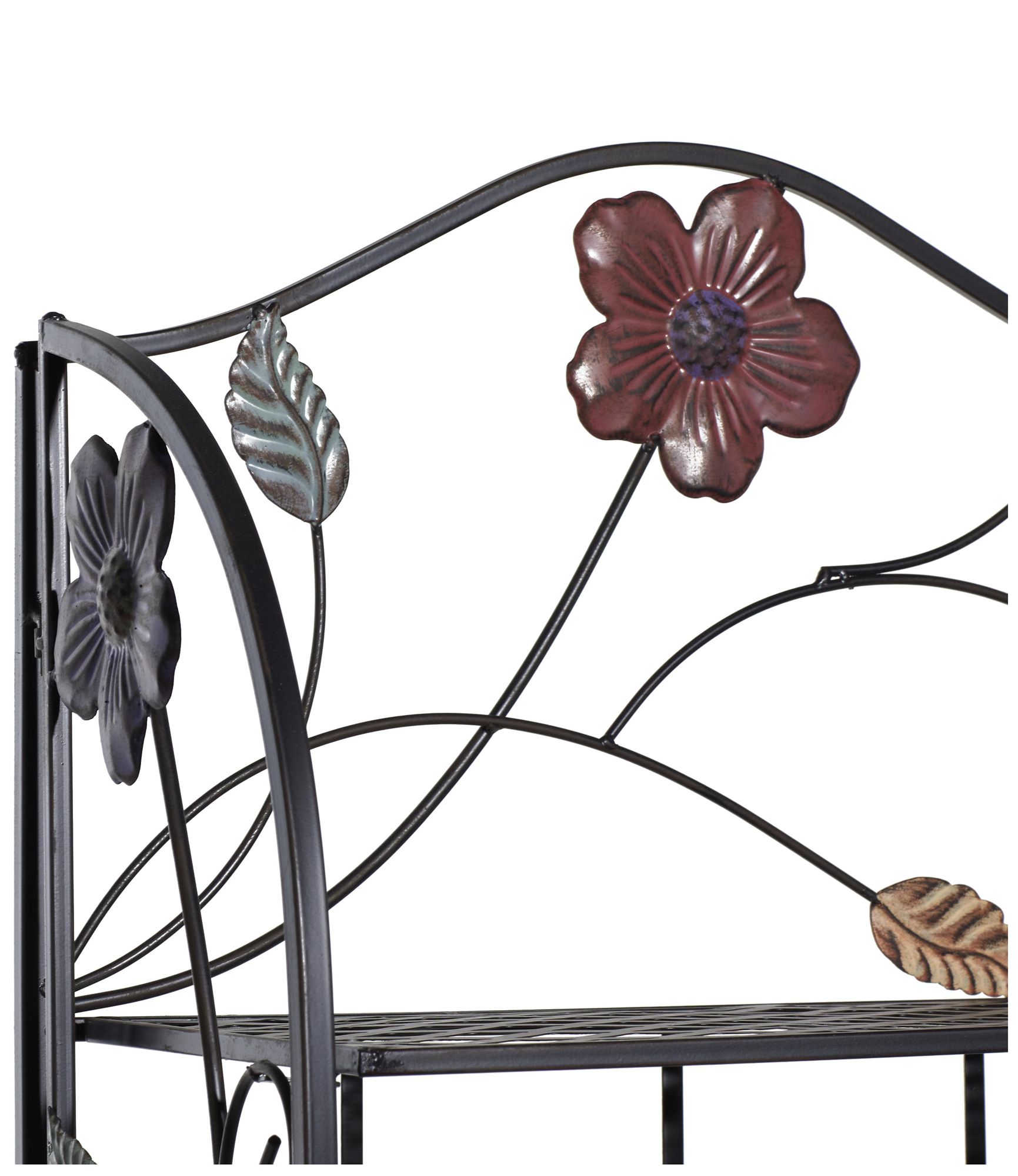 Image 3 Black Metal Traditional Bakers Rack, 25" x 12" x 68" more views