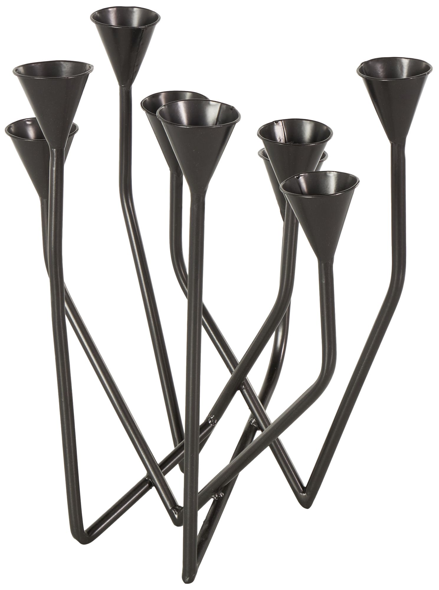 Image 5 Black Metal Traditional Candelabra, 12" x 11" x 14" more views