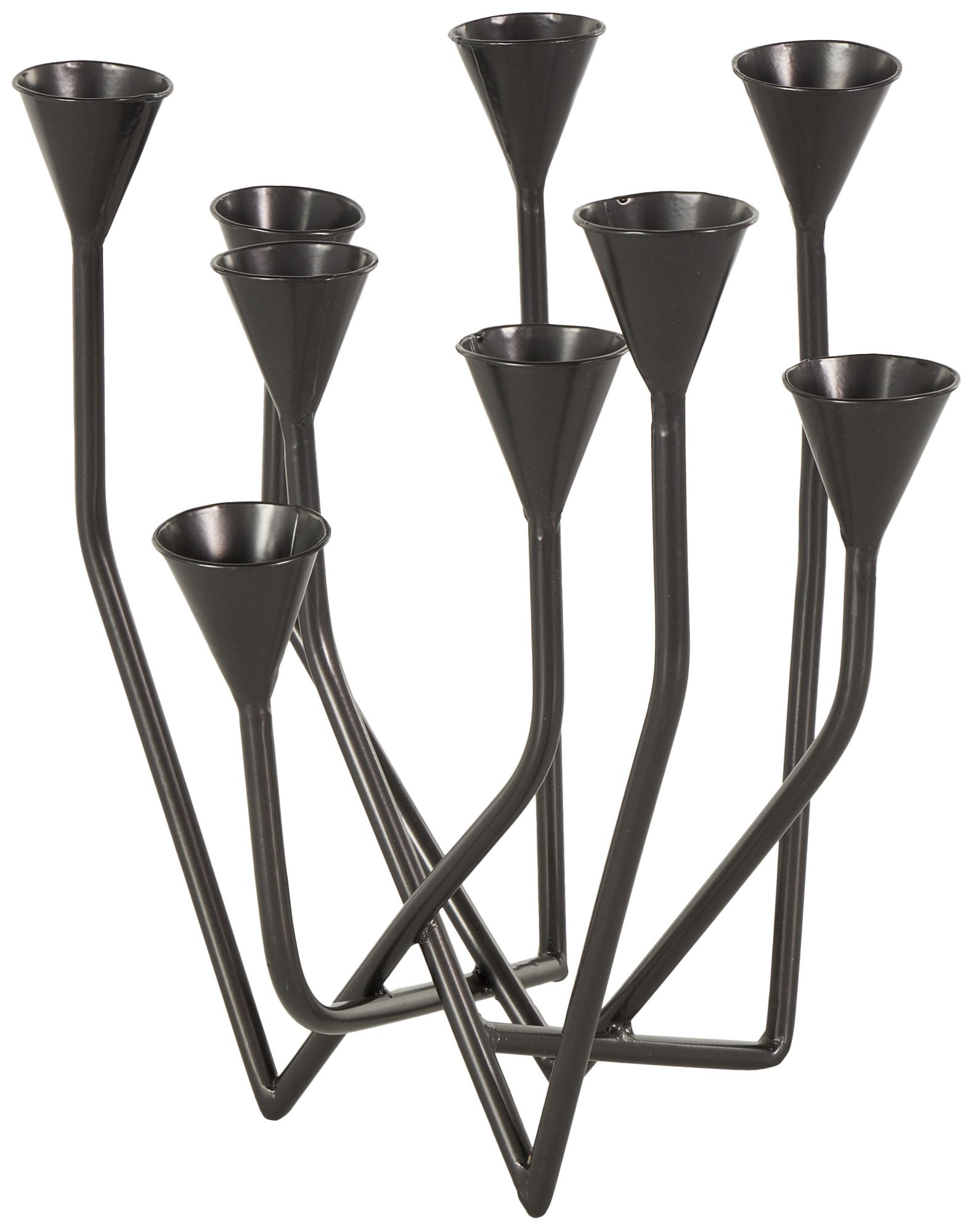 Image 6 Black Metal Traditional Candelabra, 12" x 11" x 14" more views