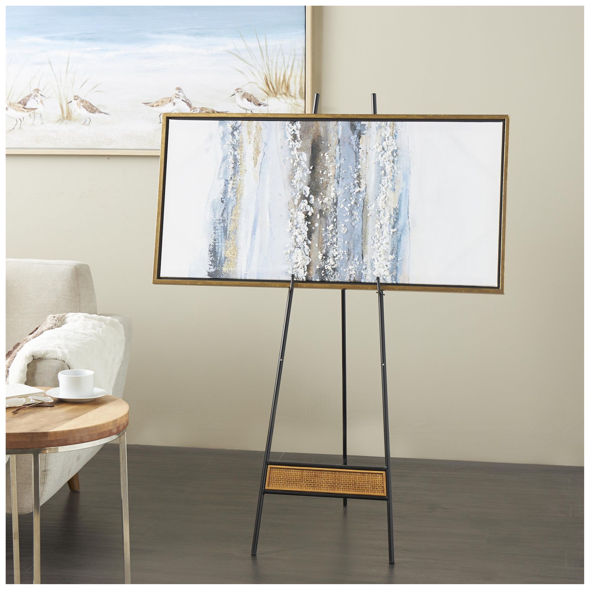 Image 4 Black Metal Traditional Easel, 16" x 23" x 51" more views