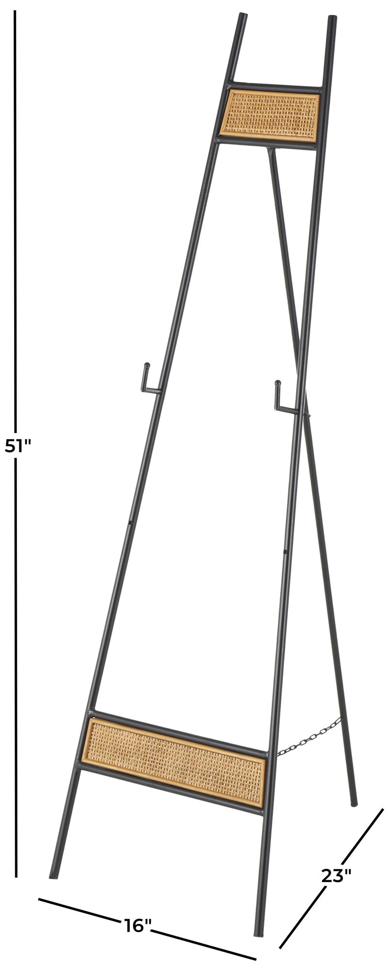 Image 7 Black Metal Traditional Easel, 16" x 23" x 51" more views