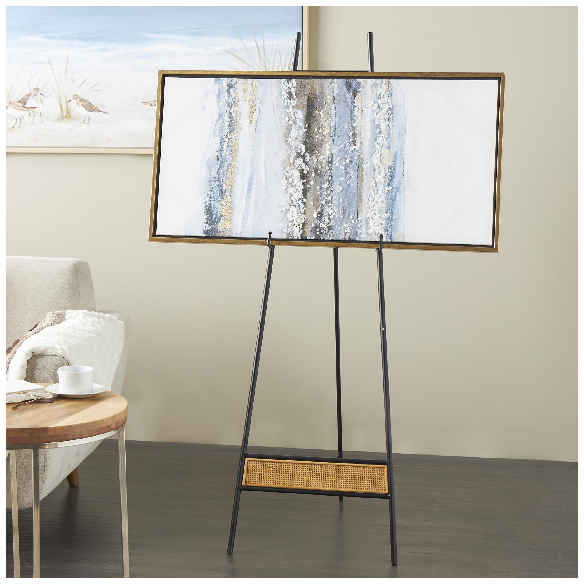 Image 4 Black Metal Traditional Easel, 19" x 25" x 58" more views