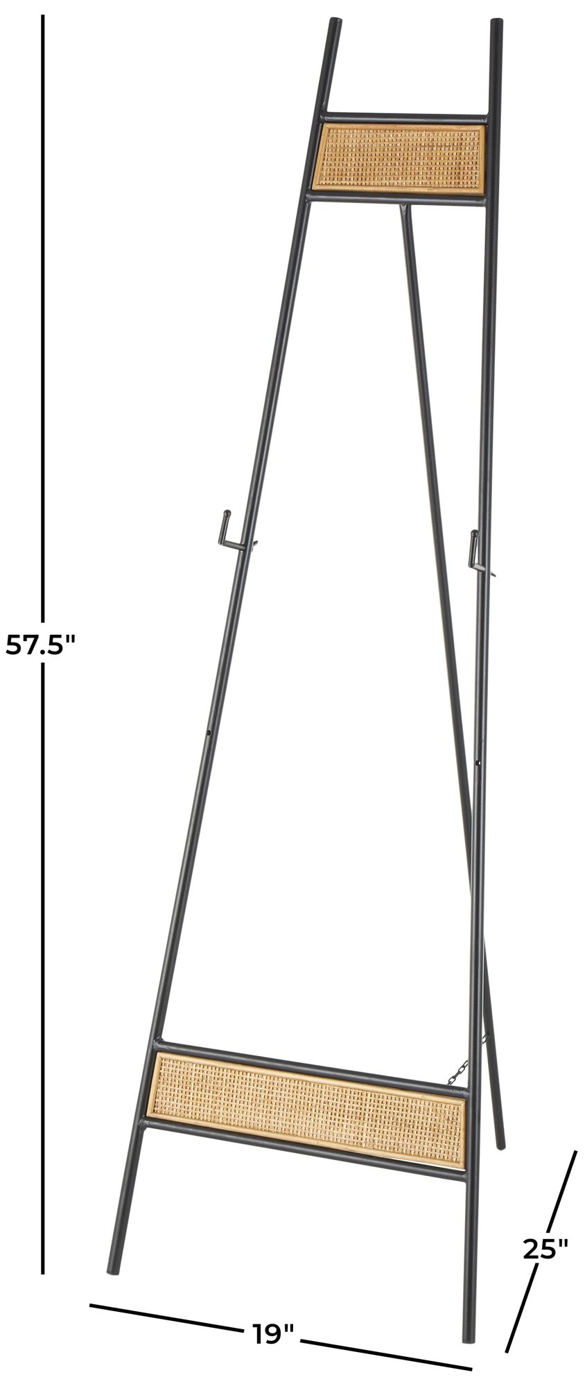 Image 7 Black Metal Traditional Easel, 19" x 25" x 58" more views