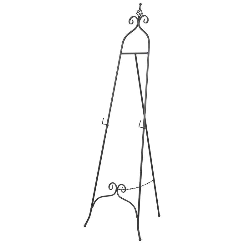 Image 1 Black Metal Traditional Easel, 21" x 23" x 63"