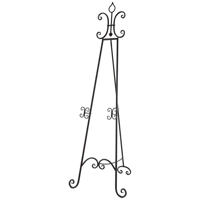 Image 1 Black Metal Traditional Easel, 23" x 1" x 66"