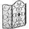 Black Metal Traditional Fireplace Screen, 49" x 1" x 36"