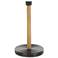 Black Metal Traditional Paper Towel Holder, 7" x 7" x 12"