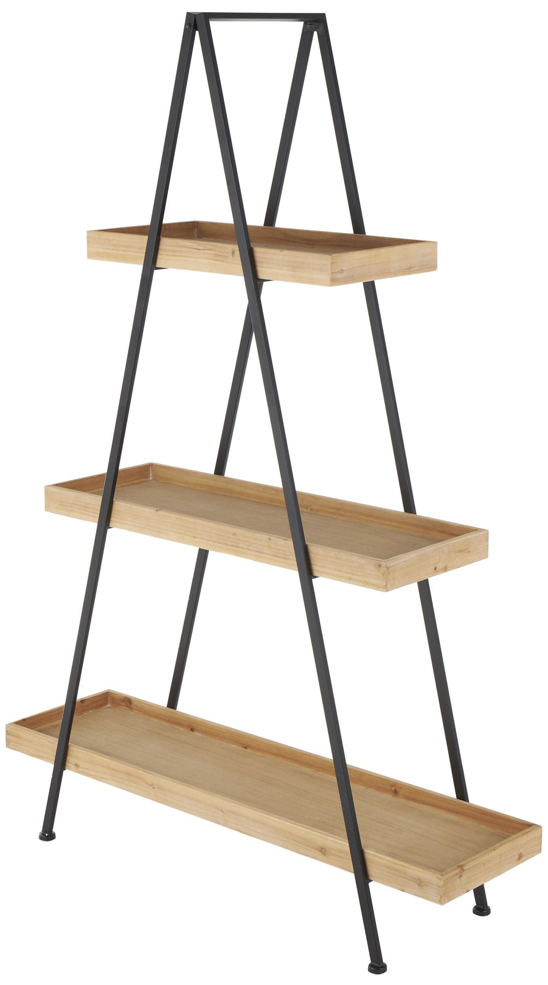 Image 2 Black Metal Traditional Shelving Unit, 42" x 13" x 60"