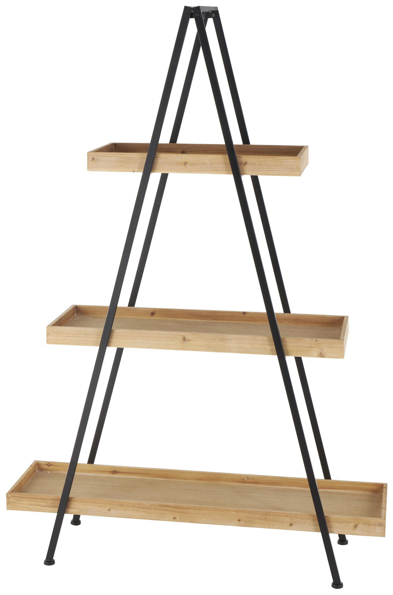 Image 5 Black Metal Traditional Shelving Unit, 42" x 13" x 60" more views