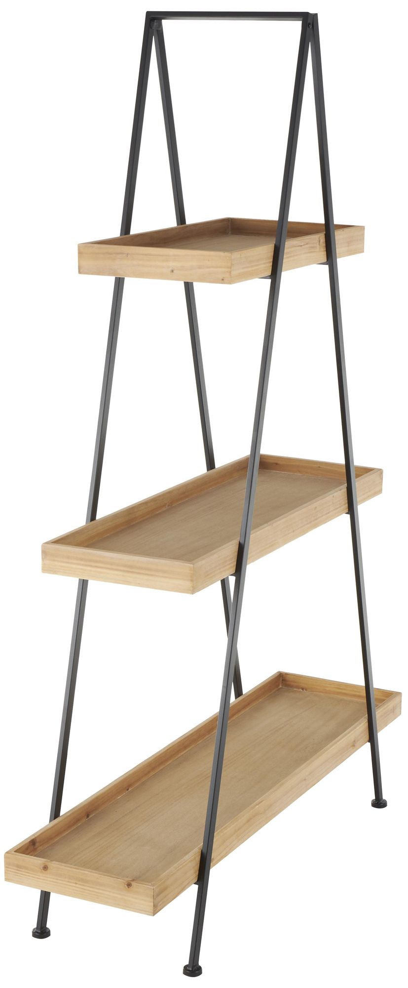 Image 6 Black Metal Traditional Shelving Unit, 42" x 13" x 60" more views