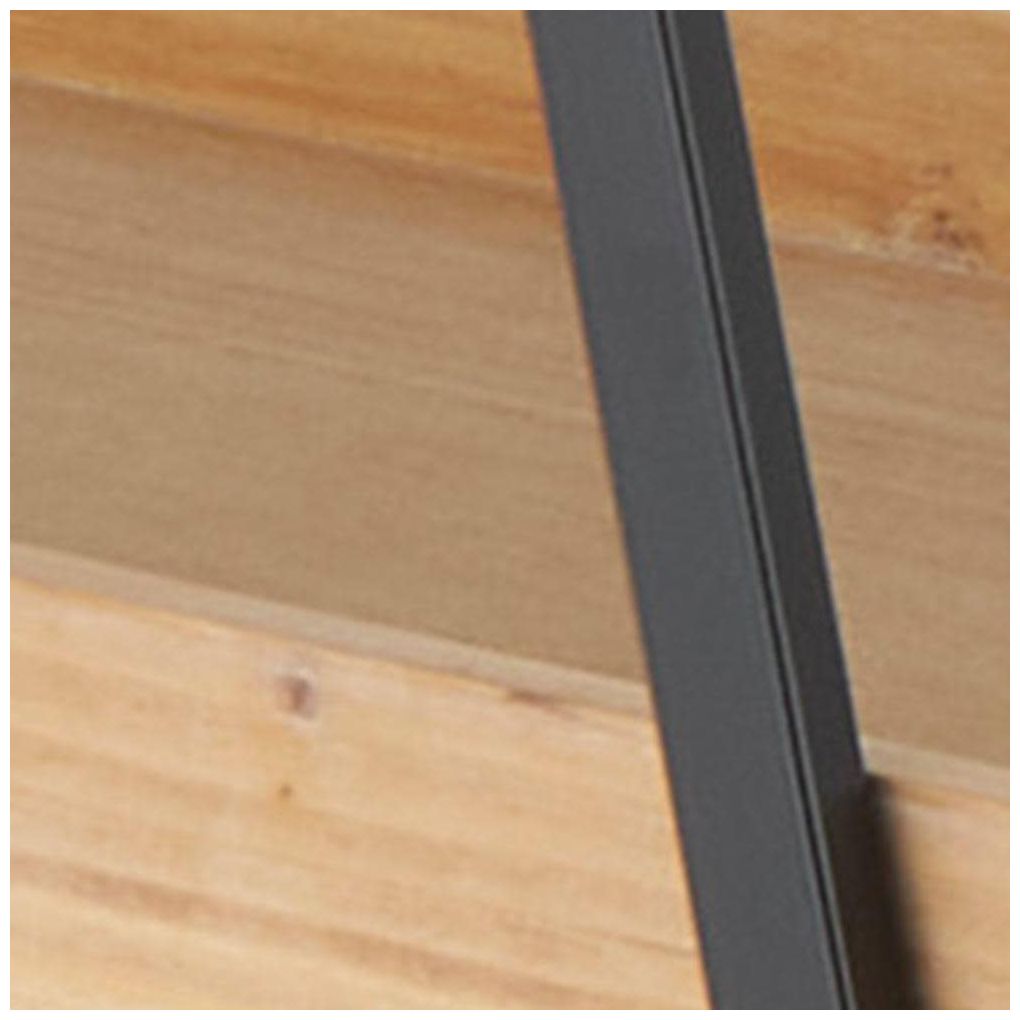 Black Metal Traditional Shelving Unit, 42" x 13" x 60"