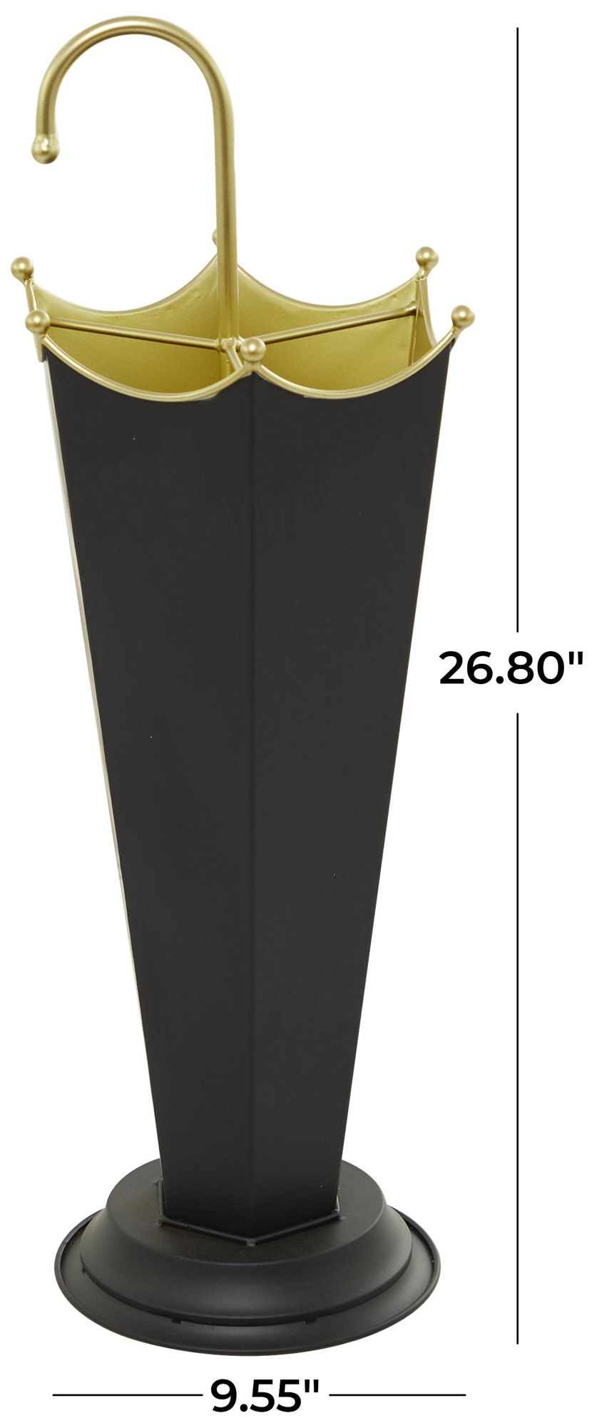 Image 6 Black Metal Traditional Umbrella Stand, 10" x 9" x 27" more views