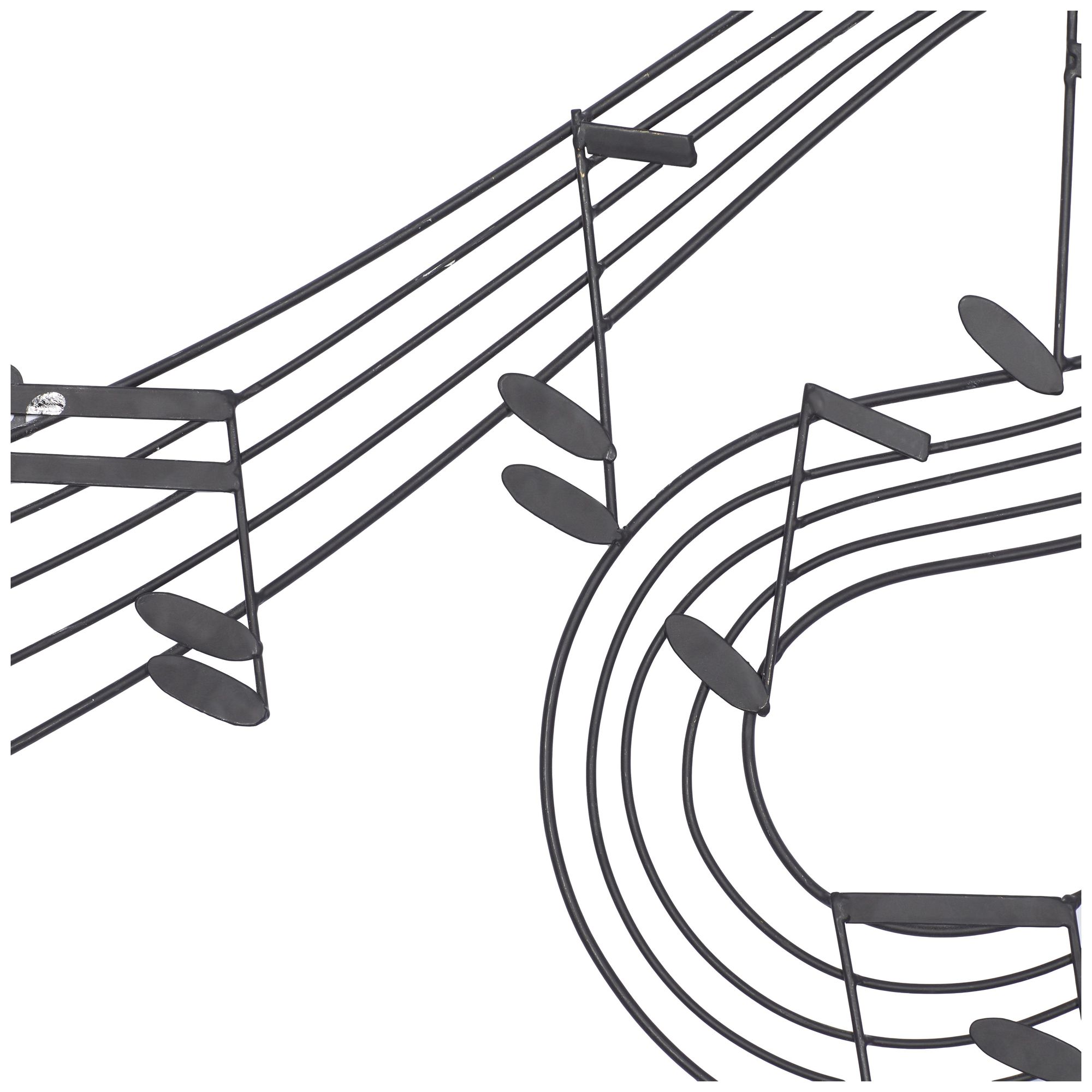 Image 3 Black Metal Traditional Wall Decor, 33" x 1" x 19" more views