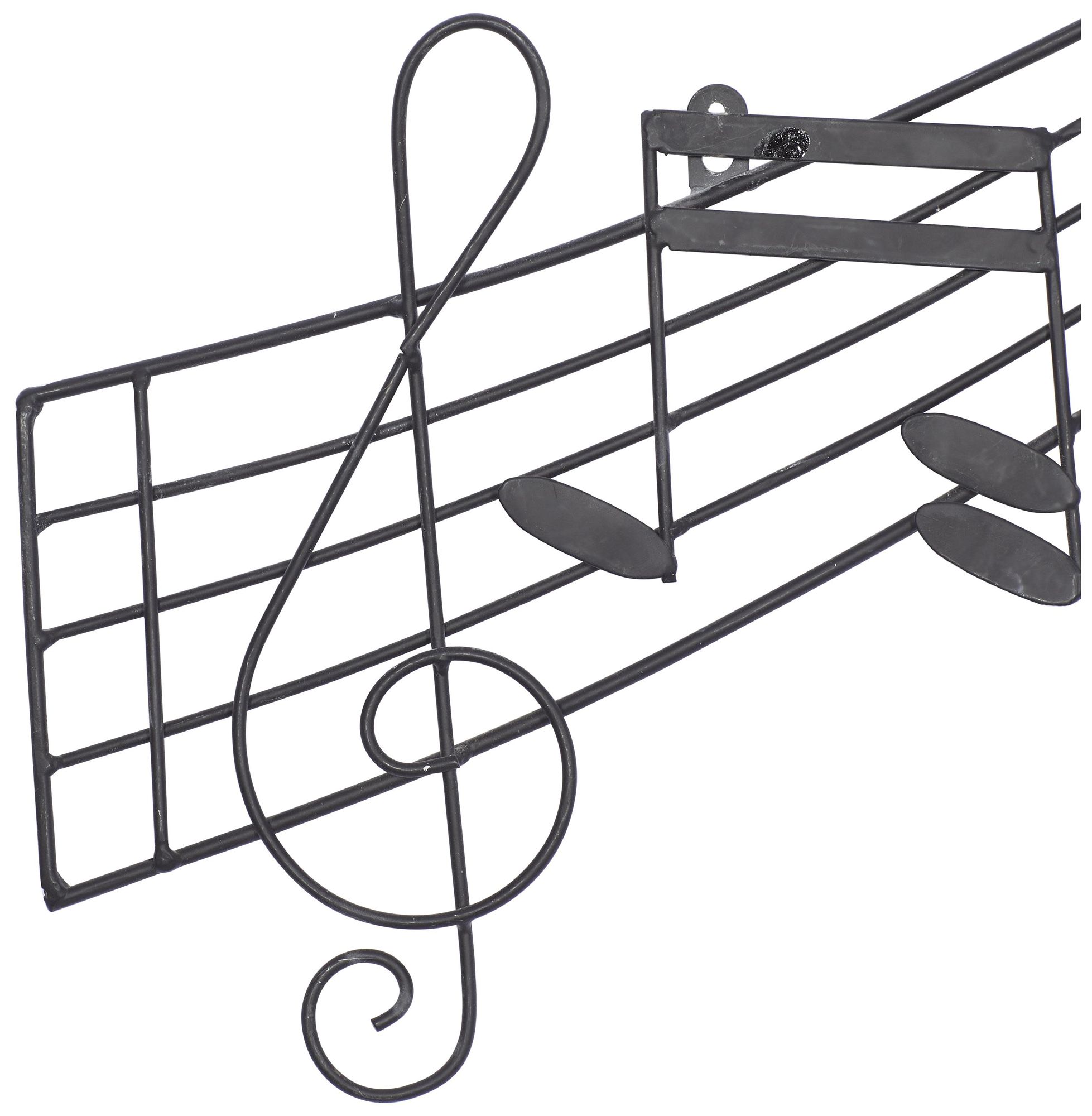 Image 4 Black Metal Traditional Wall Decor, 33" x 1" x 19" more views