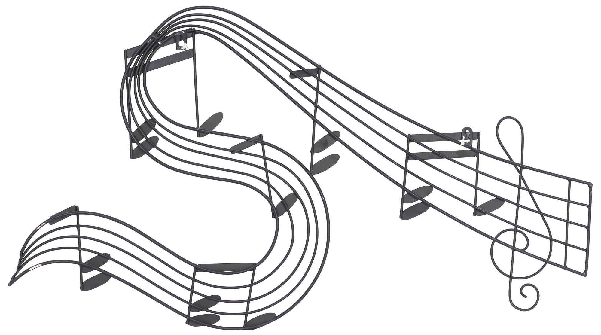 Image 5 Black Metal Traditional Wall Decor, 33" x 1" x 19" more views