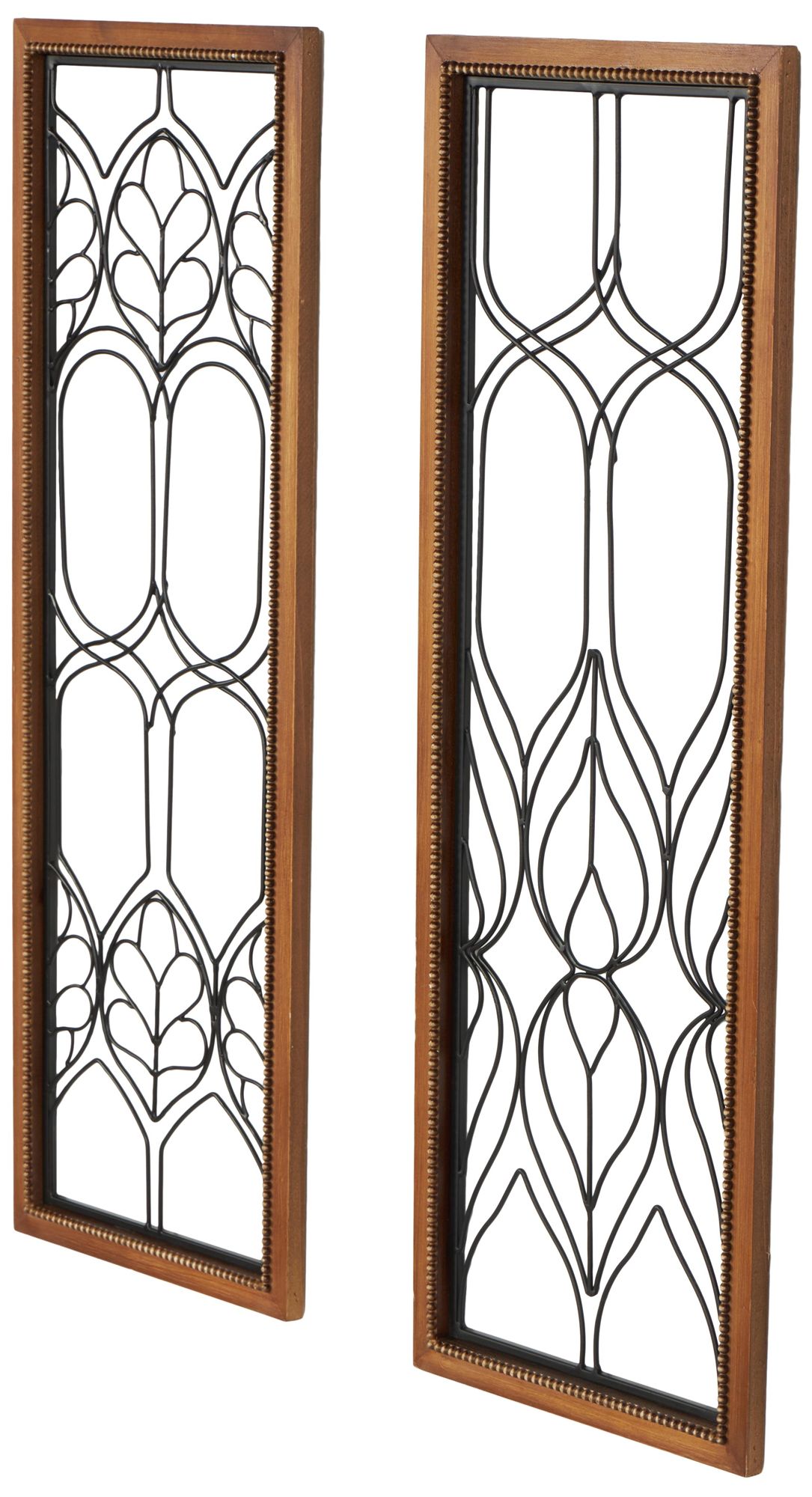 Image 6 Black Metal Traditional Wall Decor, S/2 11"W, 31"H more views