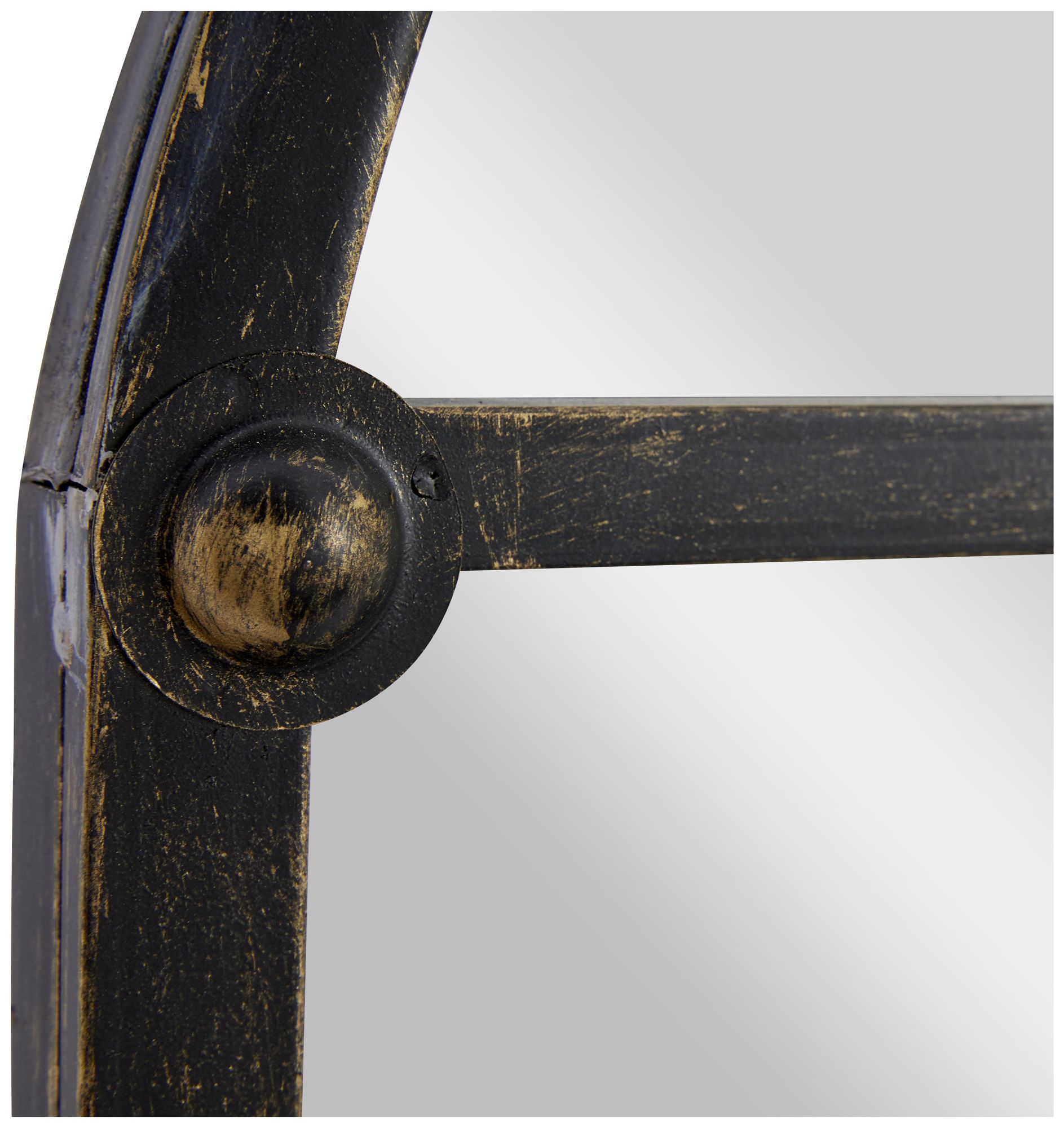 Image 4 Black Metal Traditional Wall Mirror, 36" x 2" x 48" more views