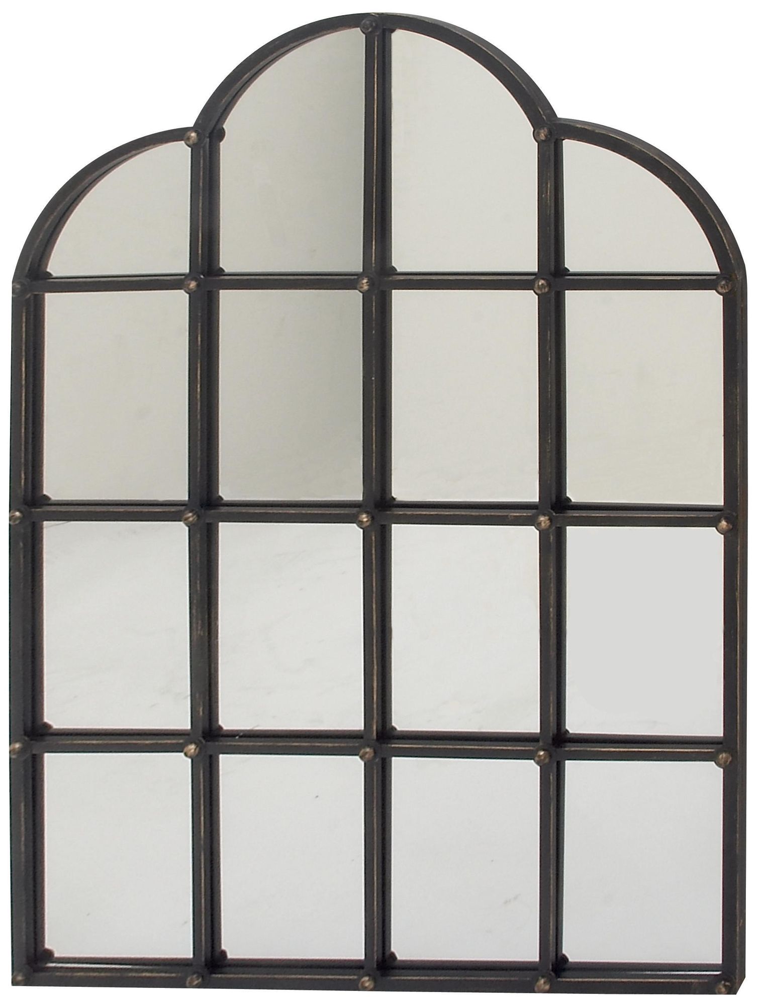 Image 6 Black Metal Traditional Wall Mirror, 36" x 2" x 48" more views
