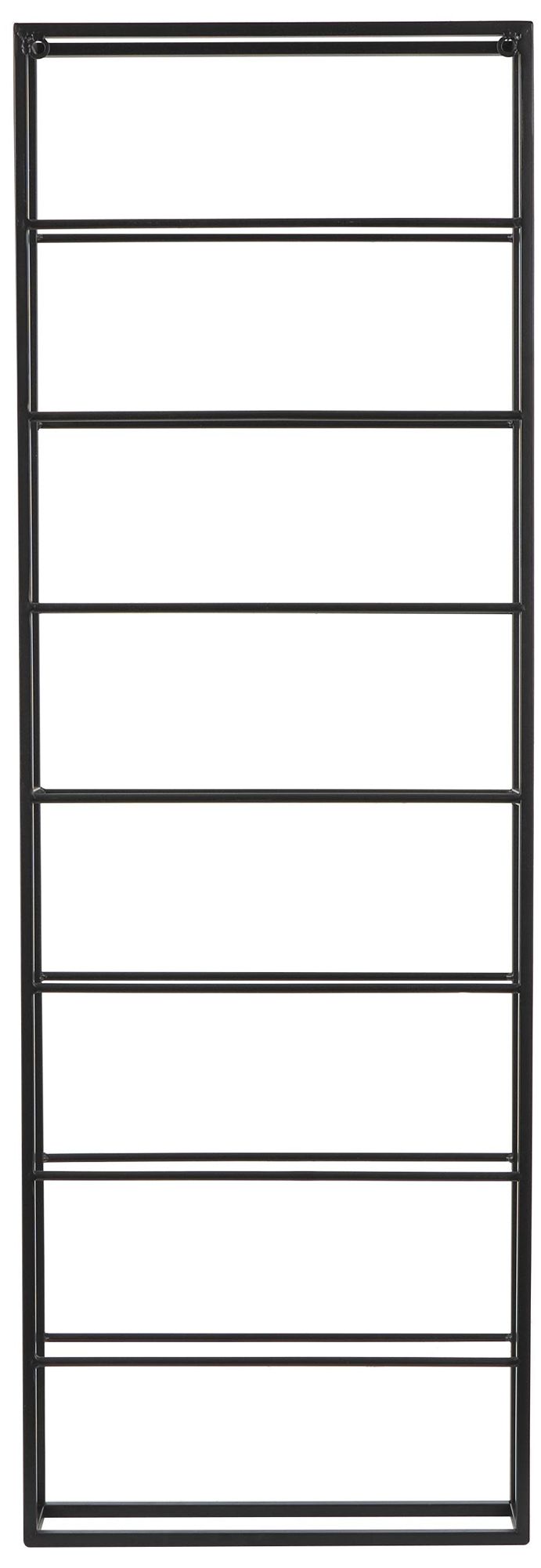 Image 5 Black Metal Traditional Wall Wine Rack, 15" x 3" x 43" more views