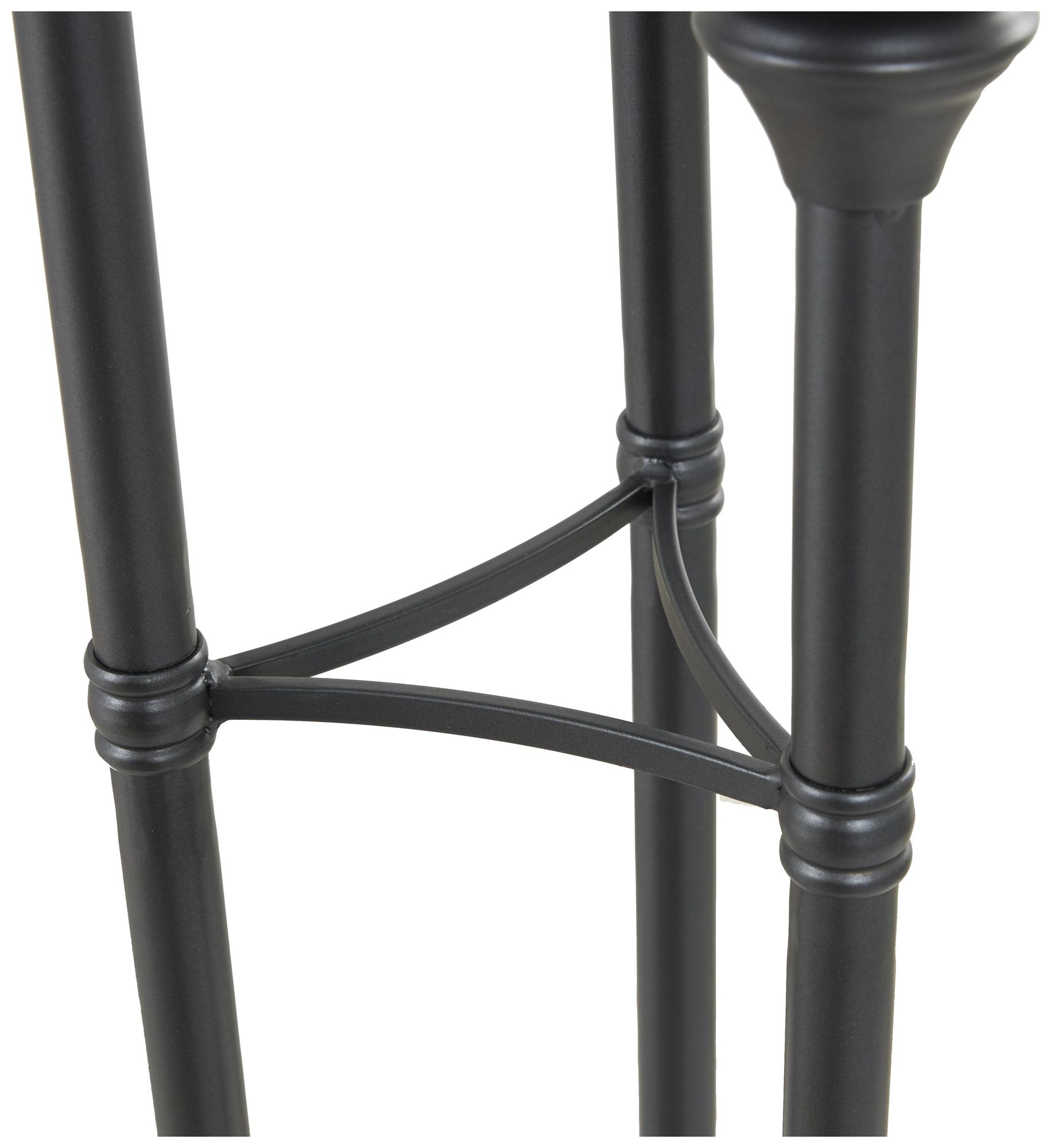 Image 4 Black Metal Transitional Hurricane Lamp, 14" x 14" x 55" more views