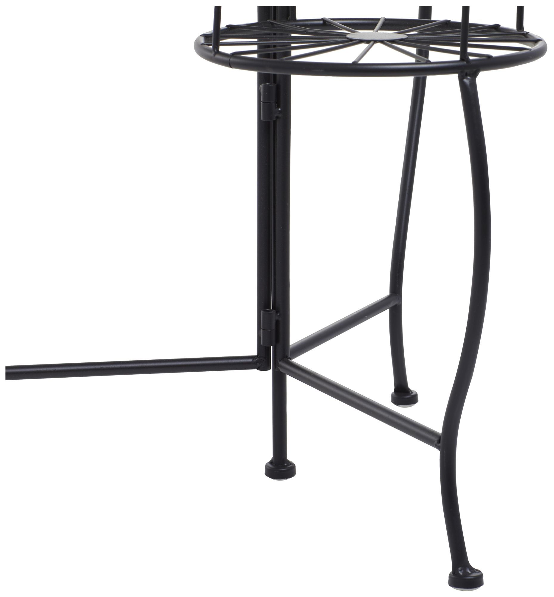 Image 3 Black Metal Transitional Plantstand, 18" x 19" x 22" more views