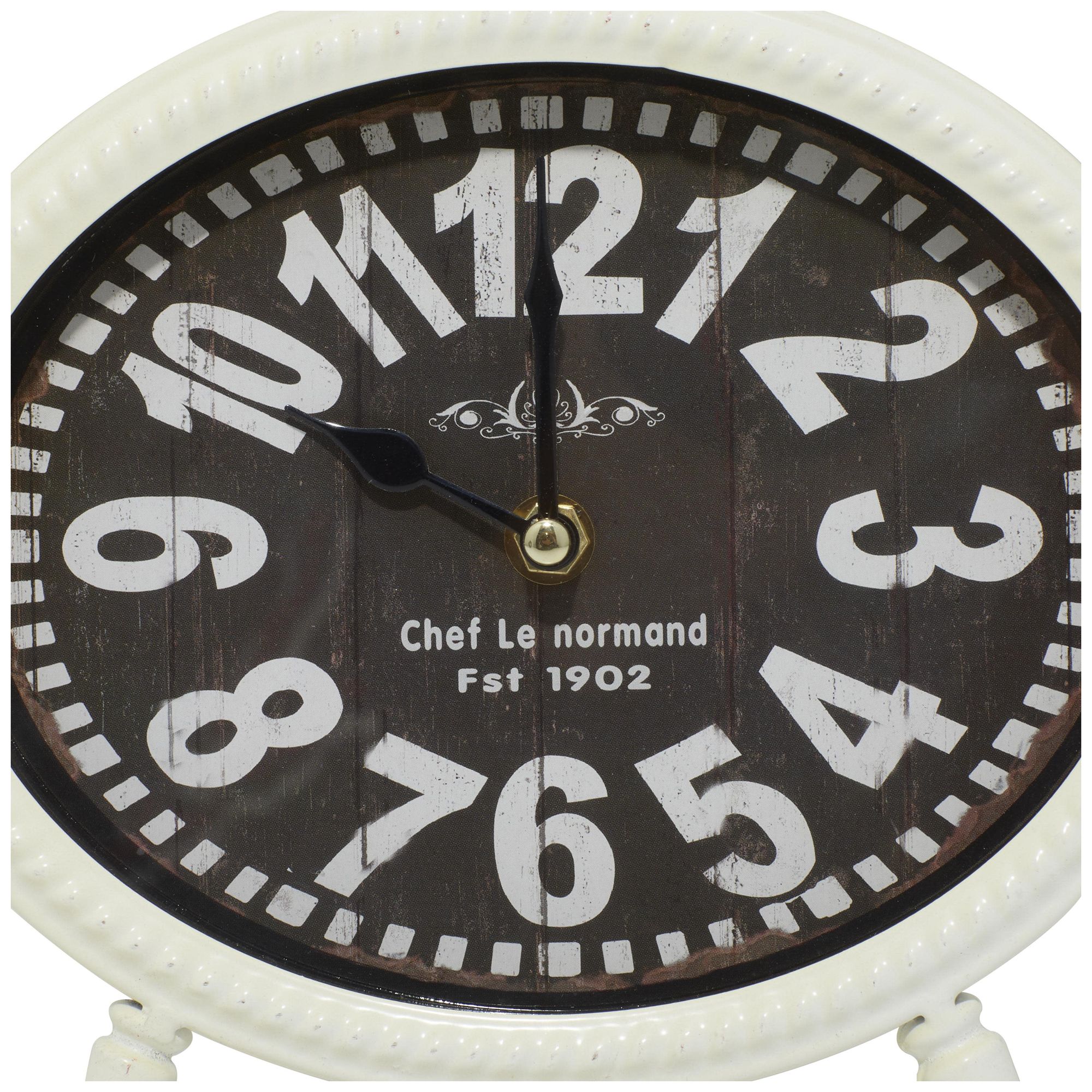 Image 4 Black Metal Vintage Clock, S/4 8"W, 9"H more views