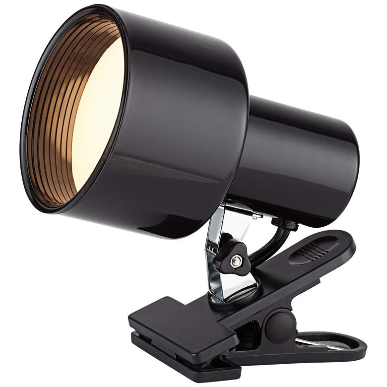 Image 1 Black Mini Accent 6 inch High Clip Light with LED Bulb