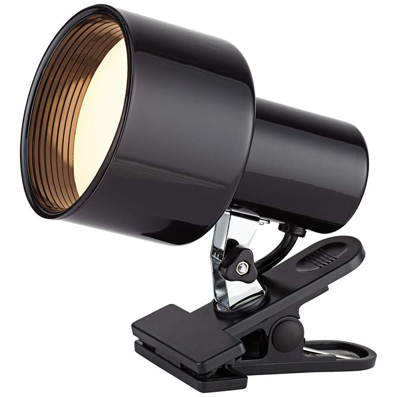 Image 1 Black Mini Accent 6" High Clip Light with LED Bulb