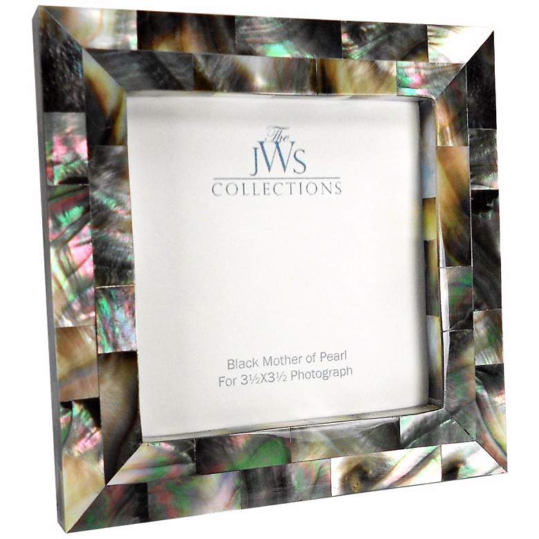 Image 1 Black Mother of Pearl 3.5x3.5 Photo Frame