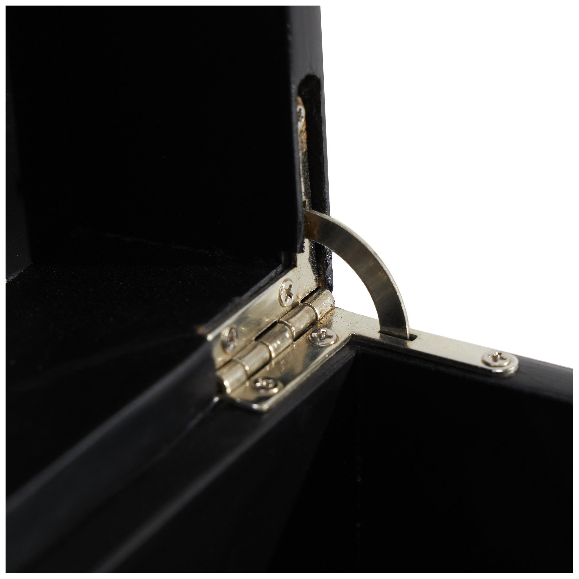 Image 4 Black Mother of Pearl Shell Coastal Box, S/2 12", 8"W more views