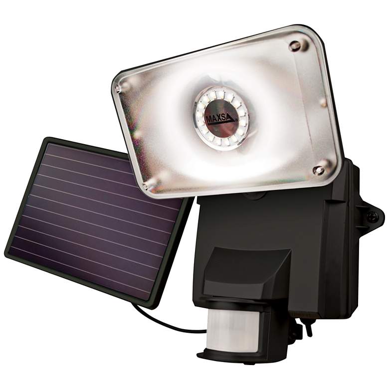 Image 1 Black Motion-Activated Solar LED Security Light