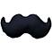 Black Moustache 21" x 11" Novelty Throw Pillow