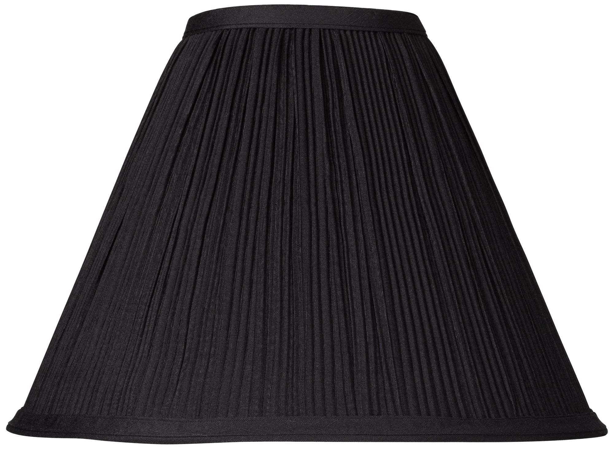 Black Mushroom Pleated Lamp Shade 4X11X8.5 (Spider) - #68705