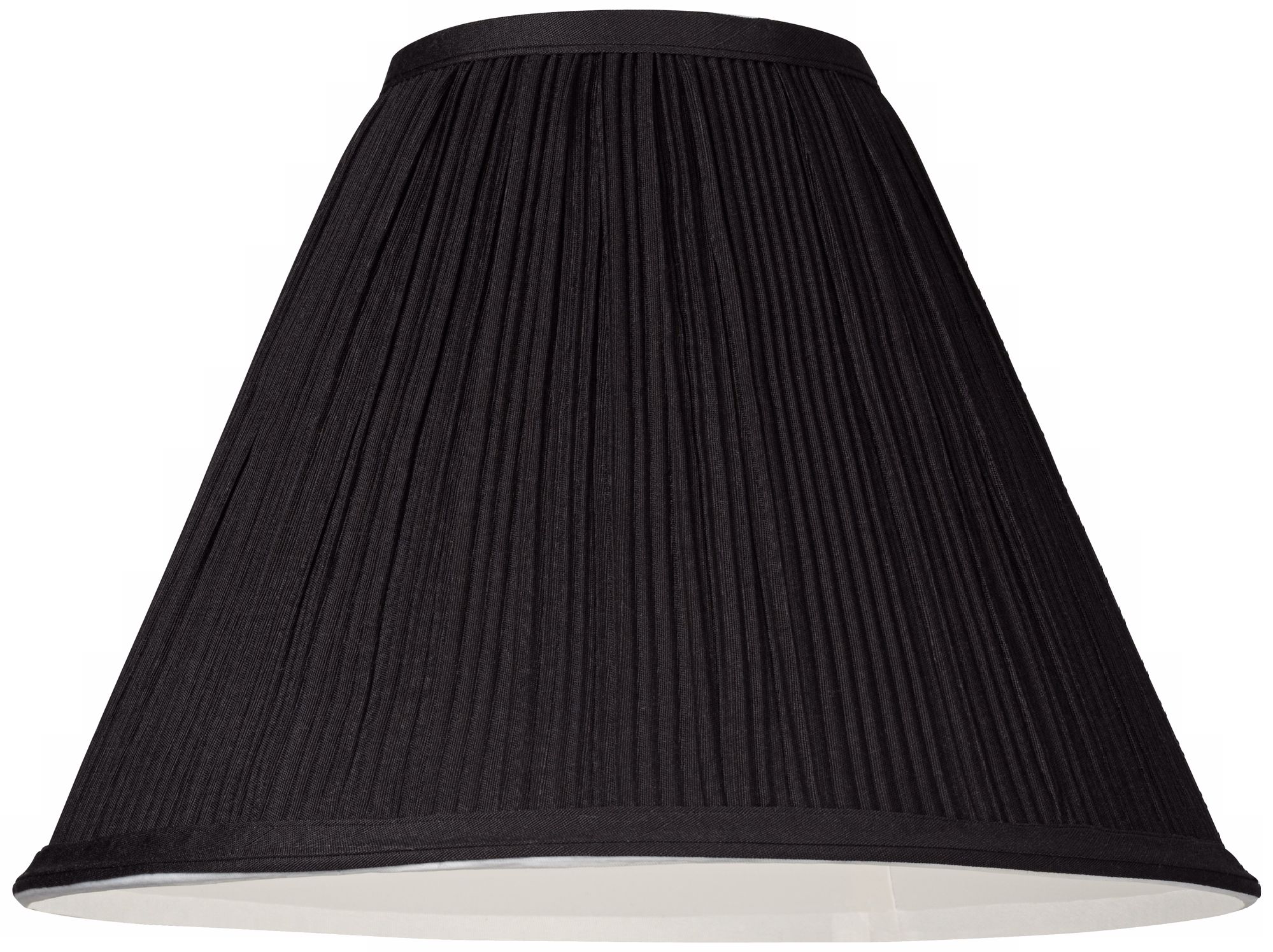 Black Mushroom Pleated Lamp Shade 4X11X8.5 (Spider) 68705 Lamps Plus
