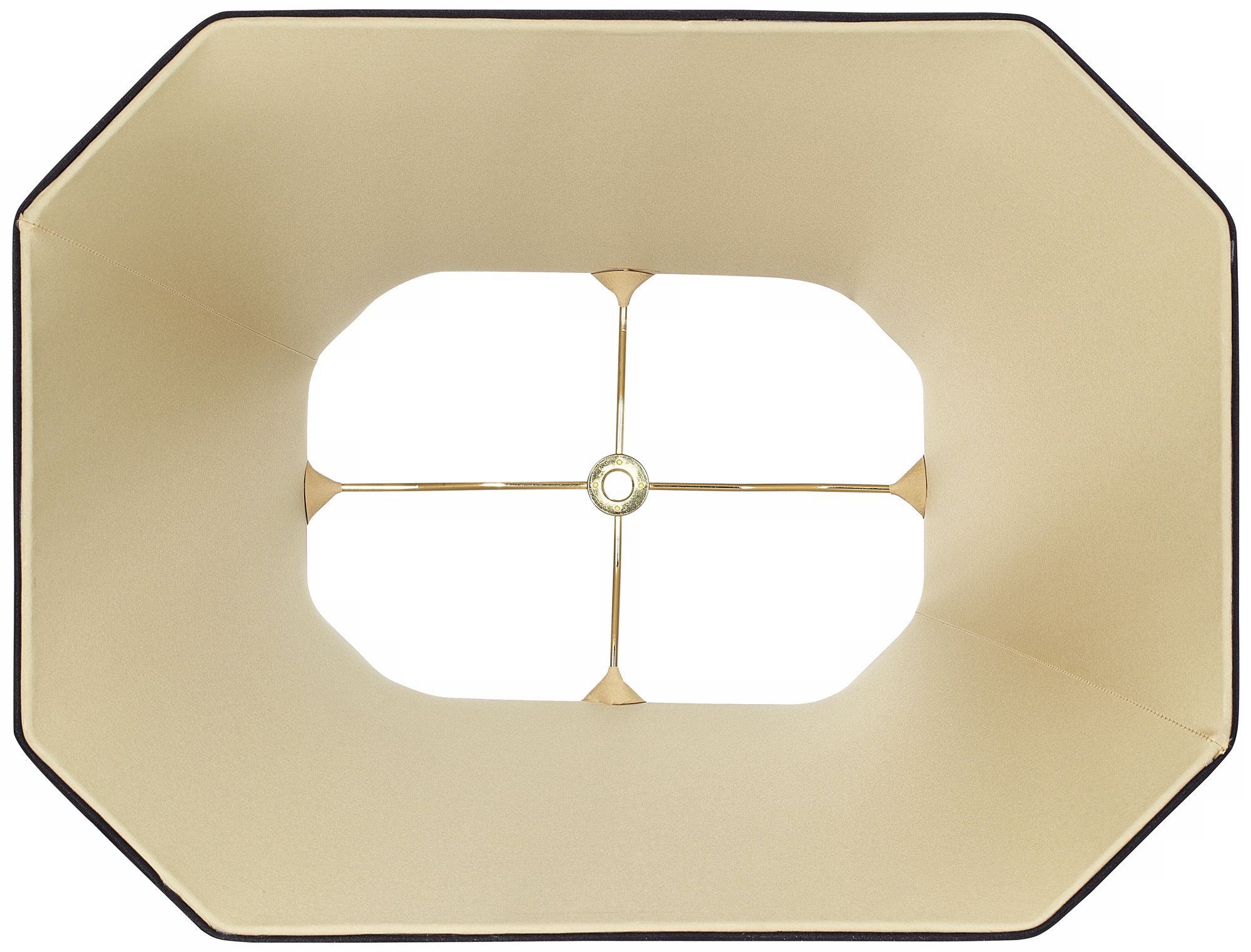 Black Oblong Cut Corner Lamp Shade 7/10x12/16x13x12 (Spider) 94453