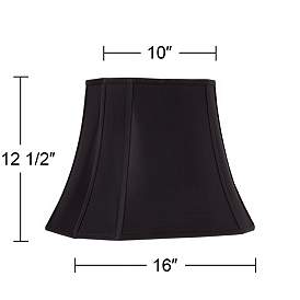 Image5 of Black Oblong Cut Corner Lamp Shade 7/10x12/16x13x12 (Spider) more views