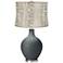 Black of Night Abstract Squiggles Shade Ovo Table Lamp