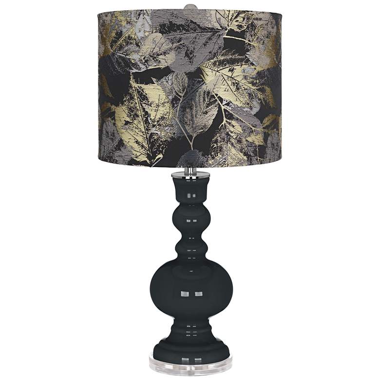 Image 1 Black of Night Apothecary Lamp w/ Black Gold Metallic Shade