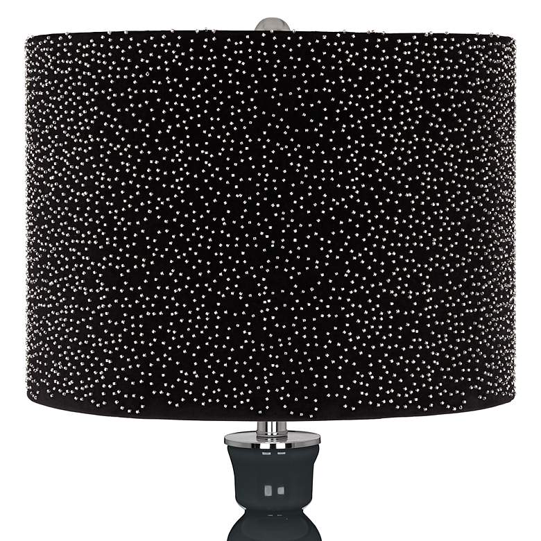 Image 2 Black of Night Apothecary Table Lamp w/ Black Scatter Gold Shade more views